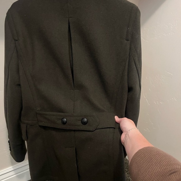Express Black Double-Breasted Peacoat with Notched Lapel - Picture 3 of 4
